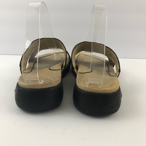Dansko Sandals Womens 39 Black Leather Clog Slides - Picture 3 of 13